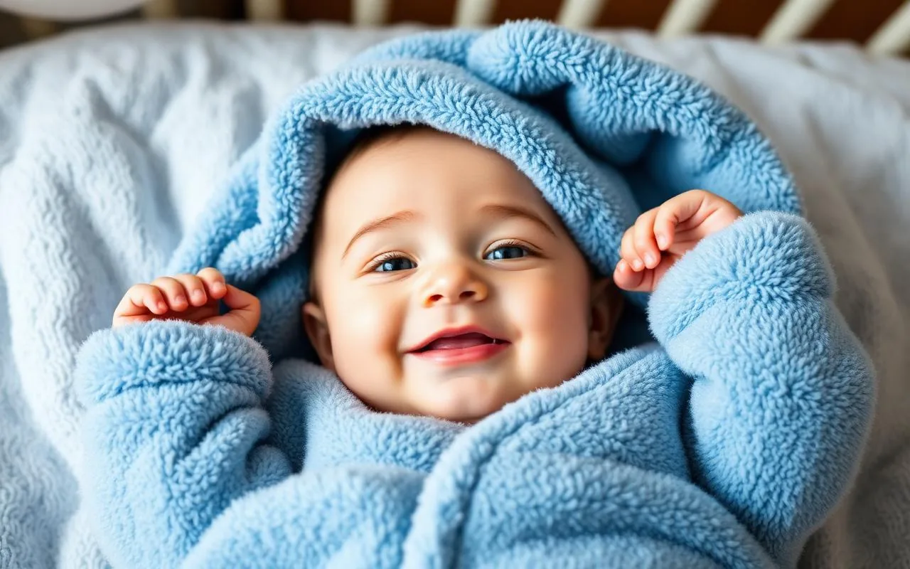 Cozy winter baby sleepwear with arm coverage